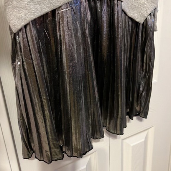 Know One Cares Metallic Sweatshirt Twofer Dress - Picture 3 of 10